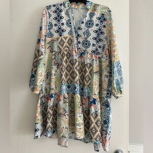 SHEIN Multicolor Patchwork Mini Dress